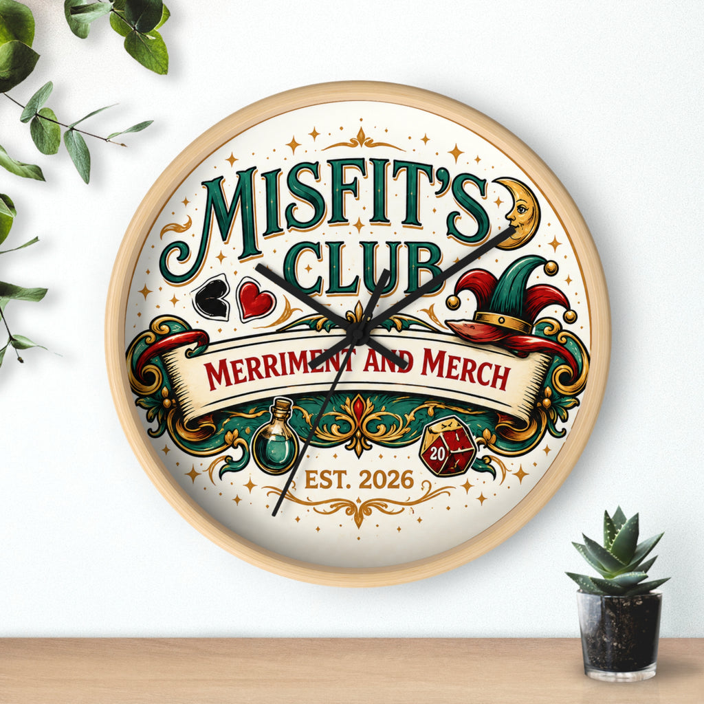 Misfit's Club 10" Decorative Wall Clock