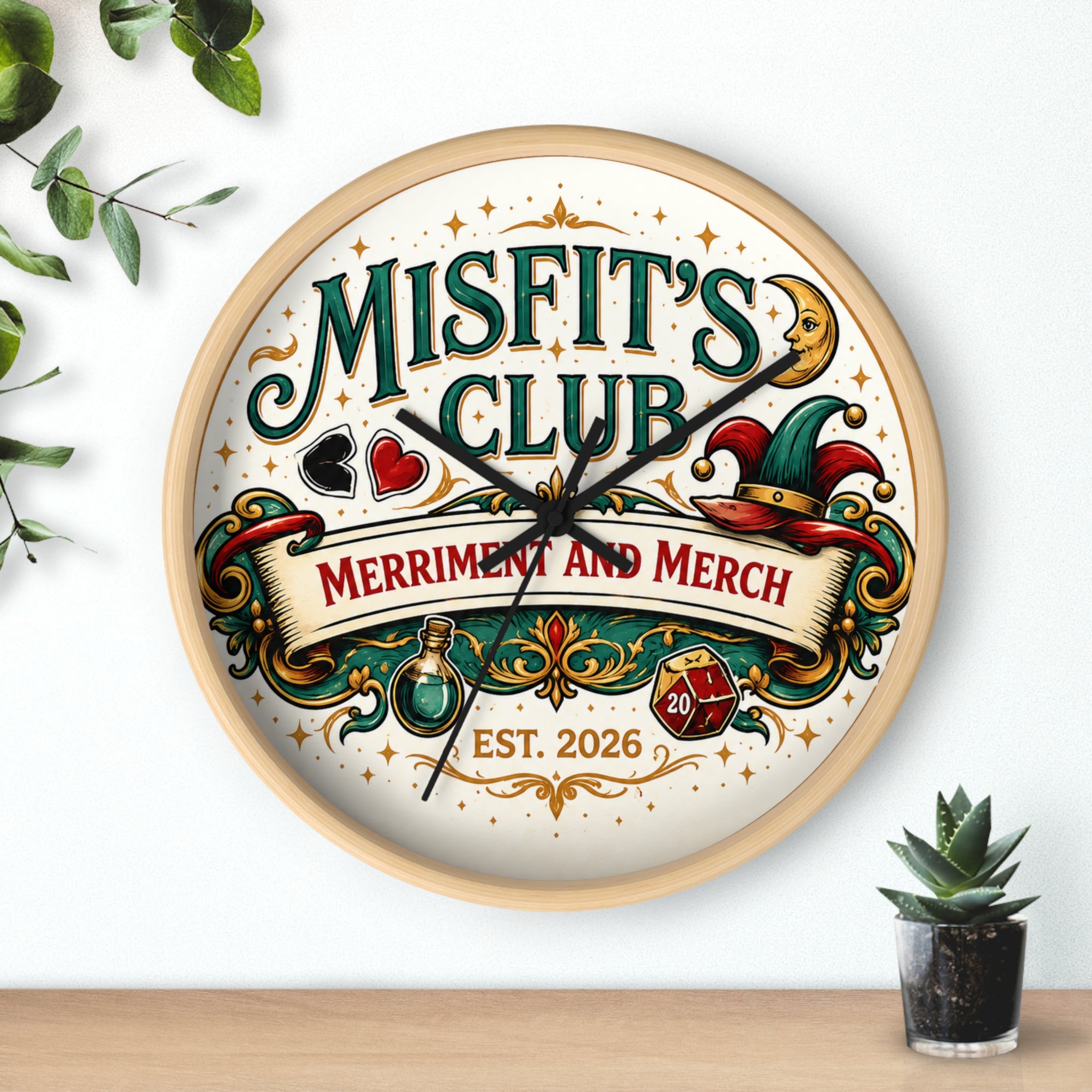 Misfit's Club 10" Decorative Wall Clock