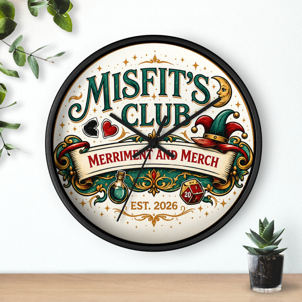 Misfit's Club 10" Decorative Wall Clock