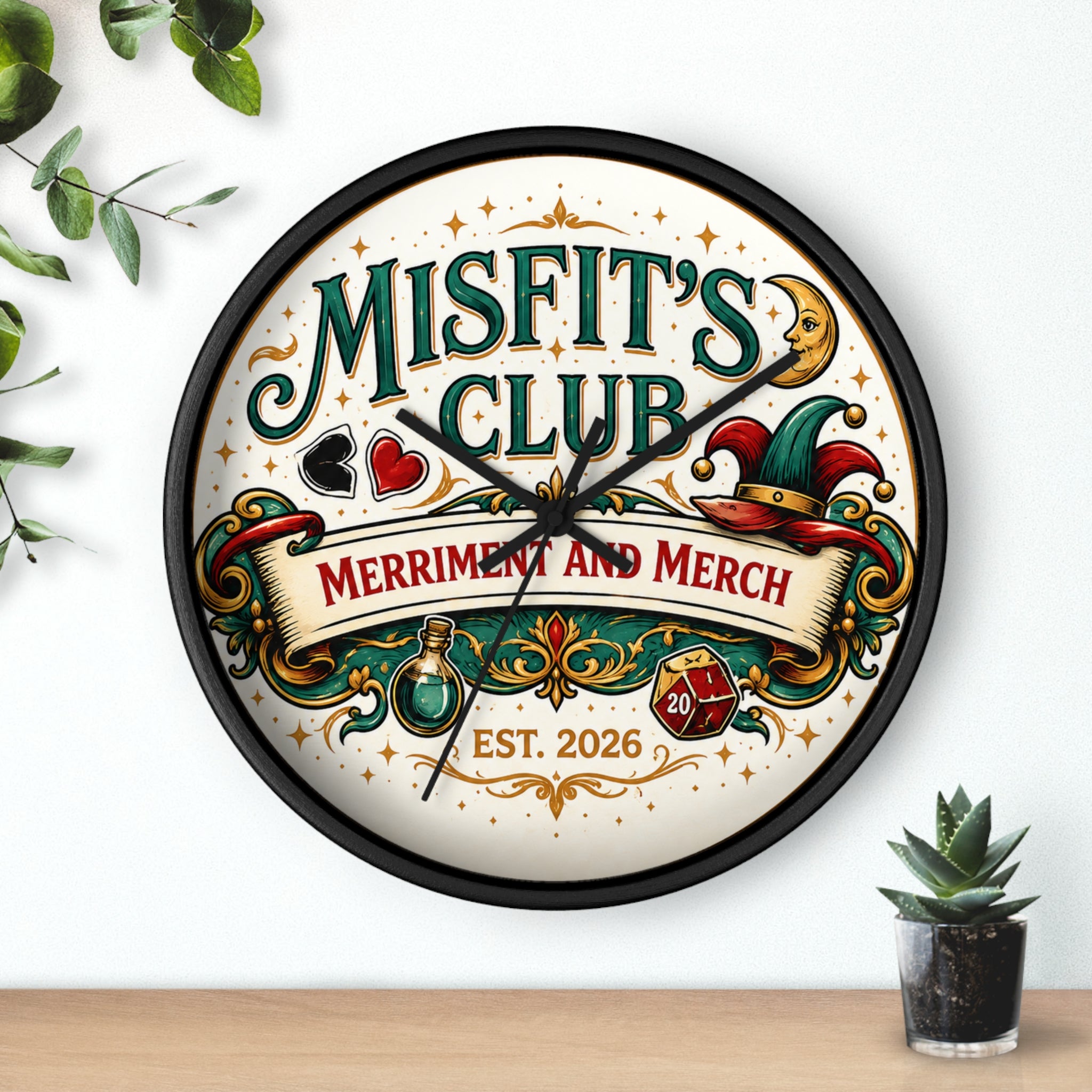 Misfit's Club 10" Decorative Wall Clock