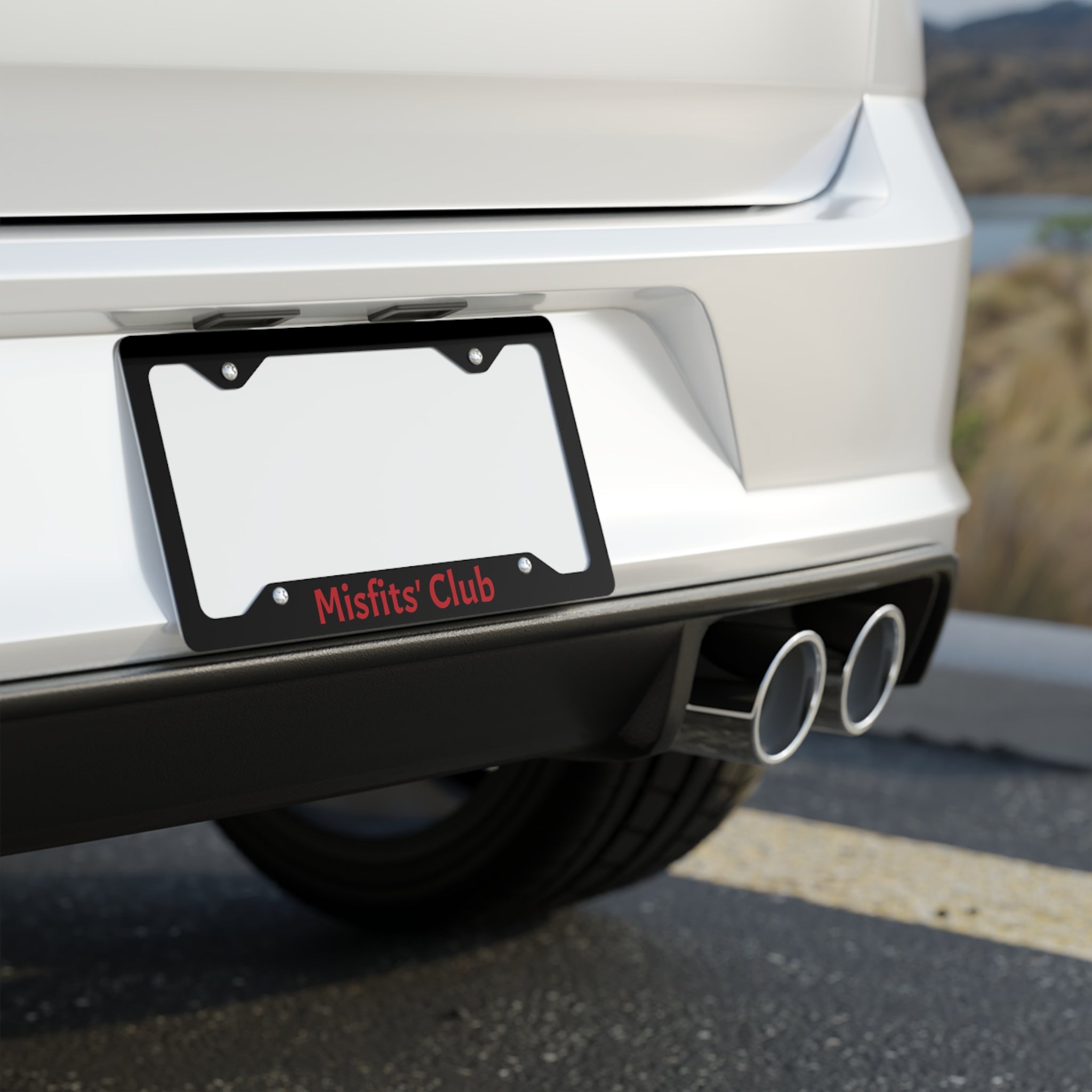 Misfits' Club Metal License Plate Frame