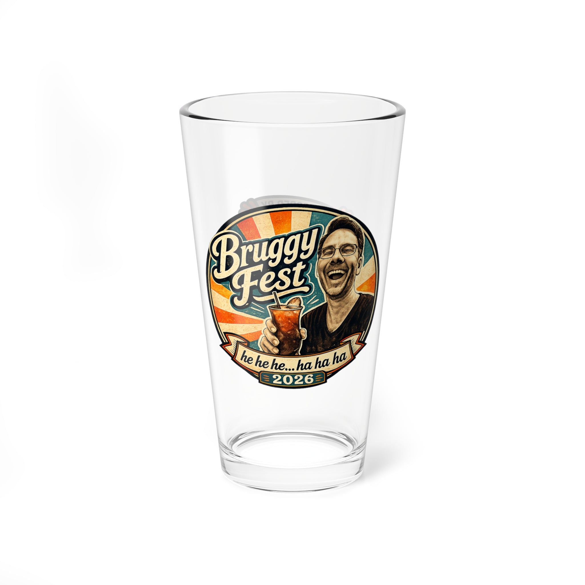 Mixing Glass - "Sponsored by the Other Water" Retro Logo 16oz Cocktail Pint