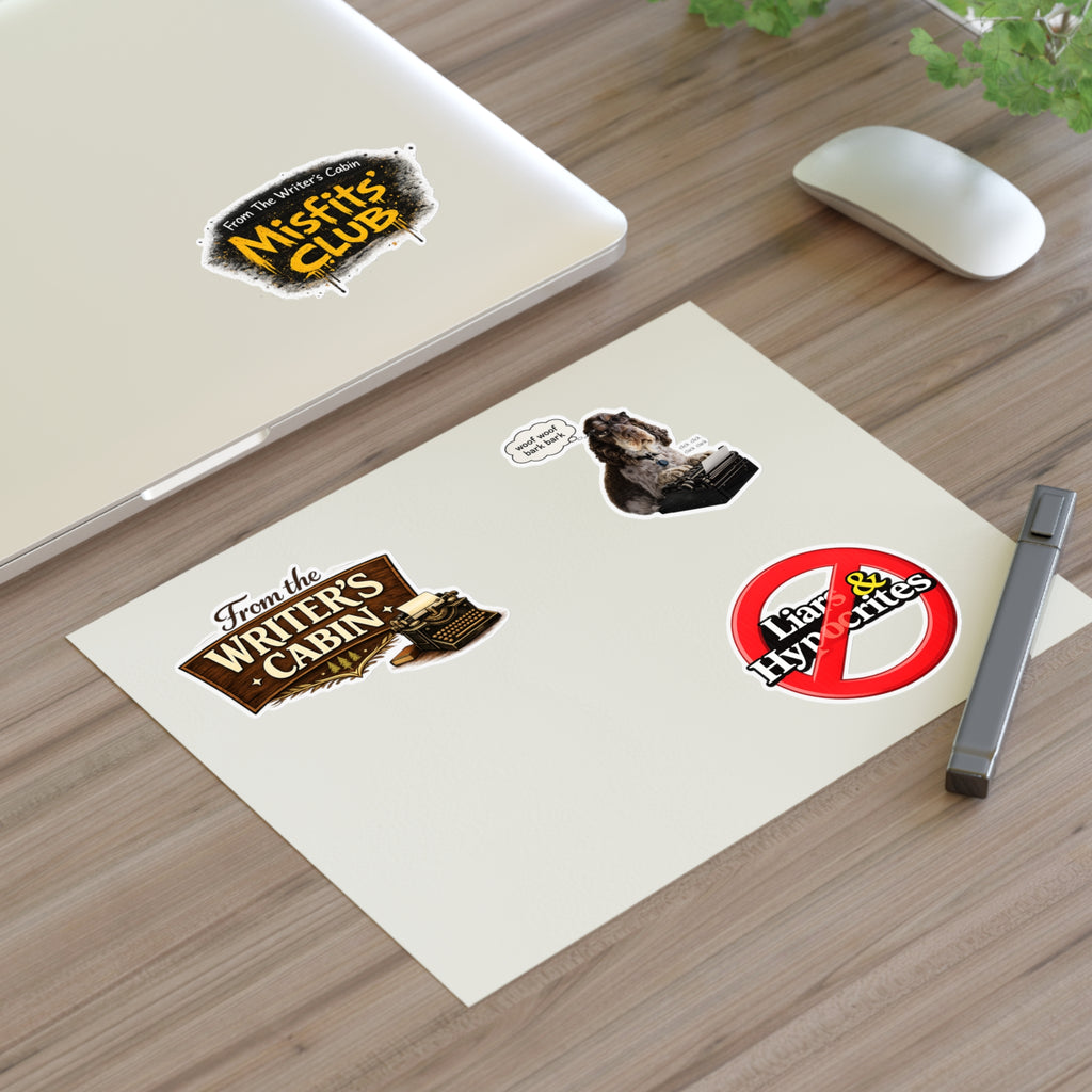 From the Writer's Cabin Sticker Sheet - 8.5" x 11"