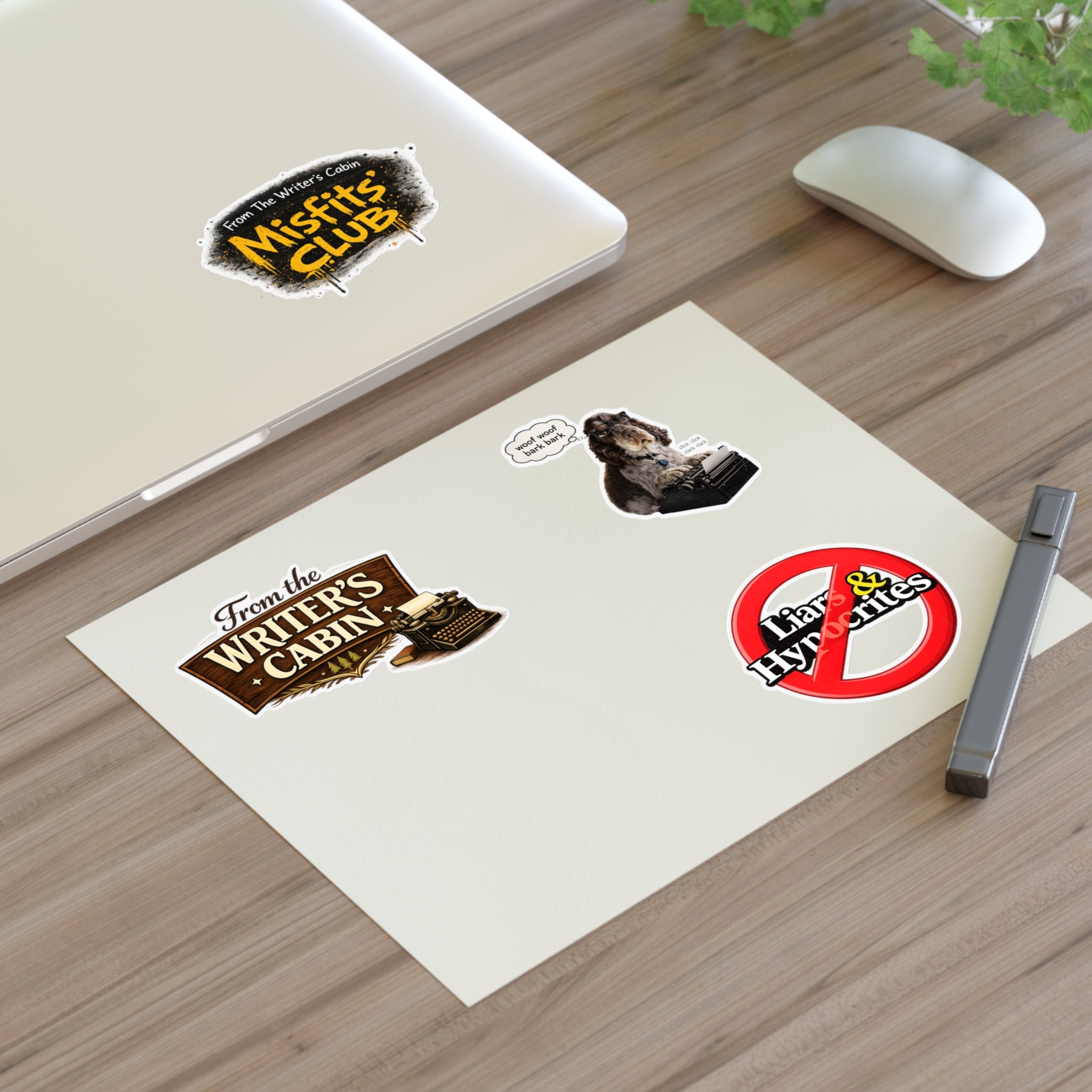 From the Writer's Cabin Sticker Sheet - 8.5" x 11"