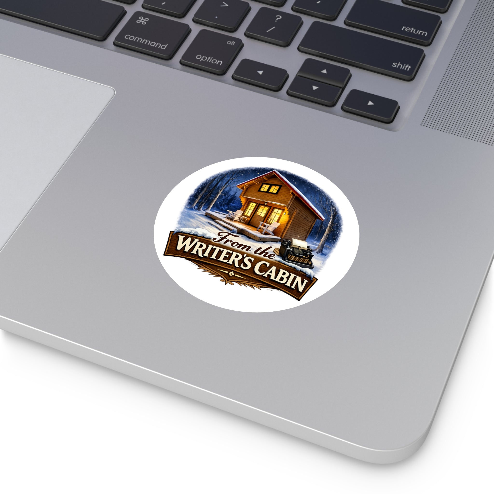 From the Writer's Cabin 3" Round Vinyl Sticker