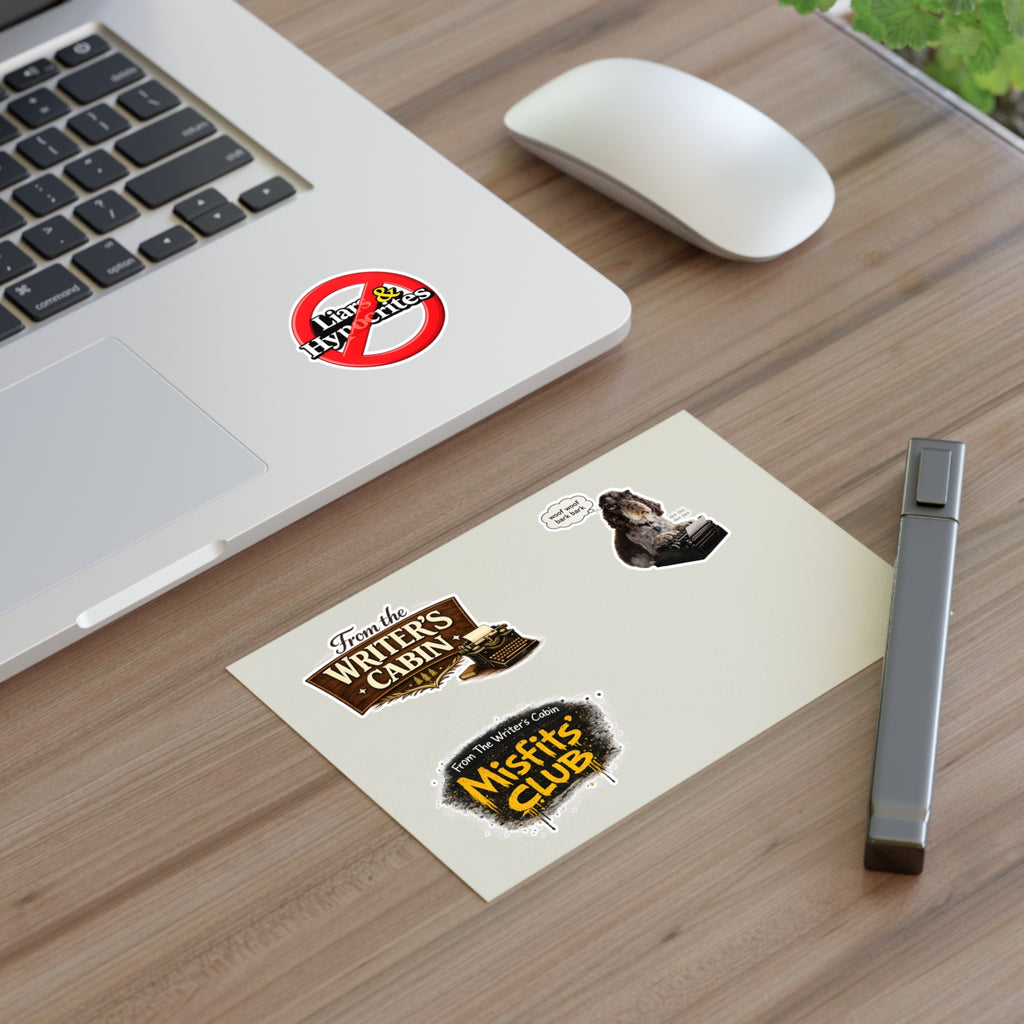 From the Writer's Cabin Sticker Sheet - 8.5" x 11"