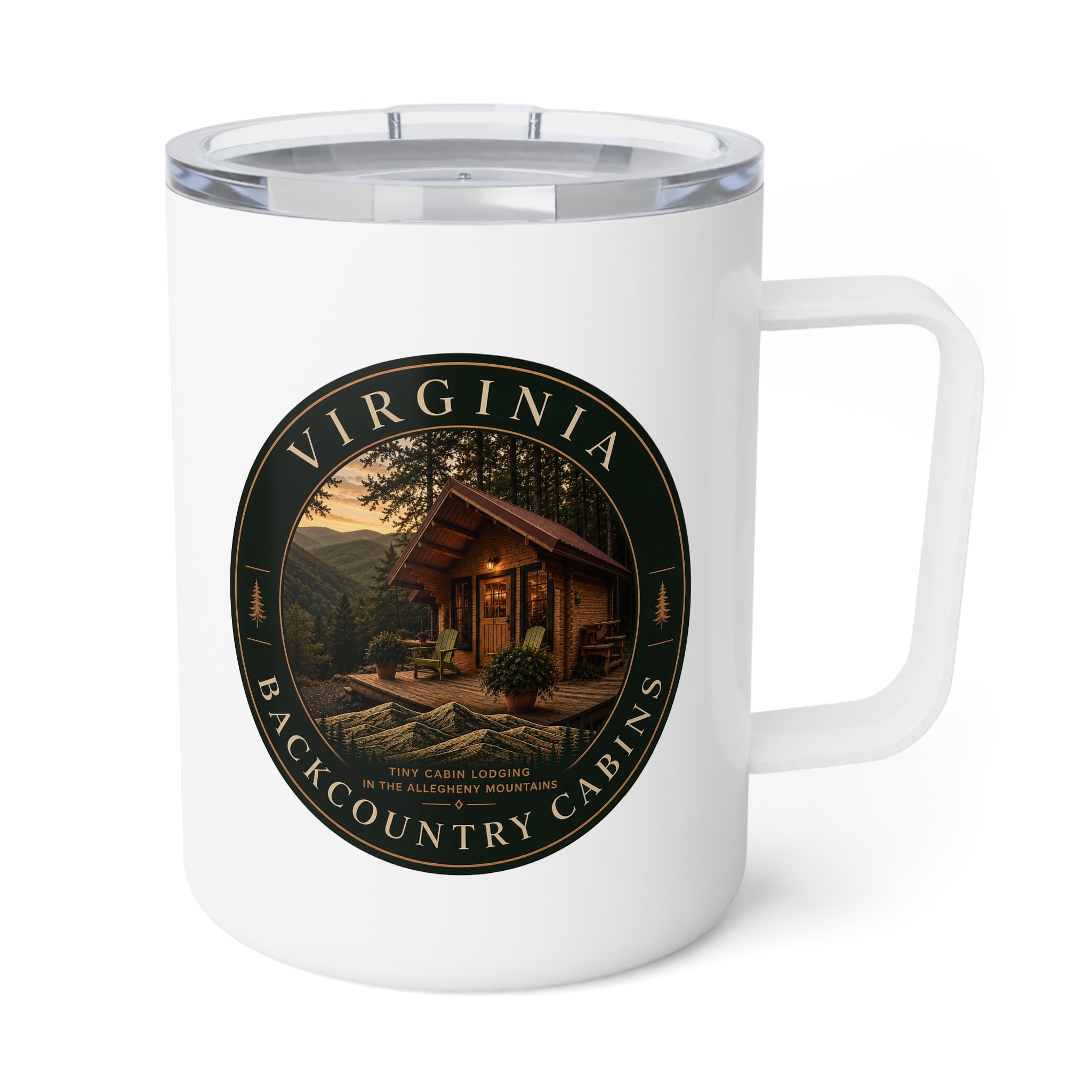 Virginia Backcountry Cabins Insulated 10oz Coffee Mug