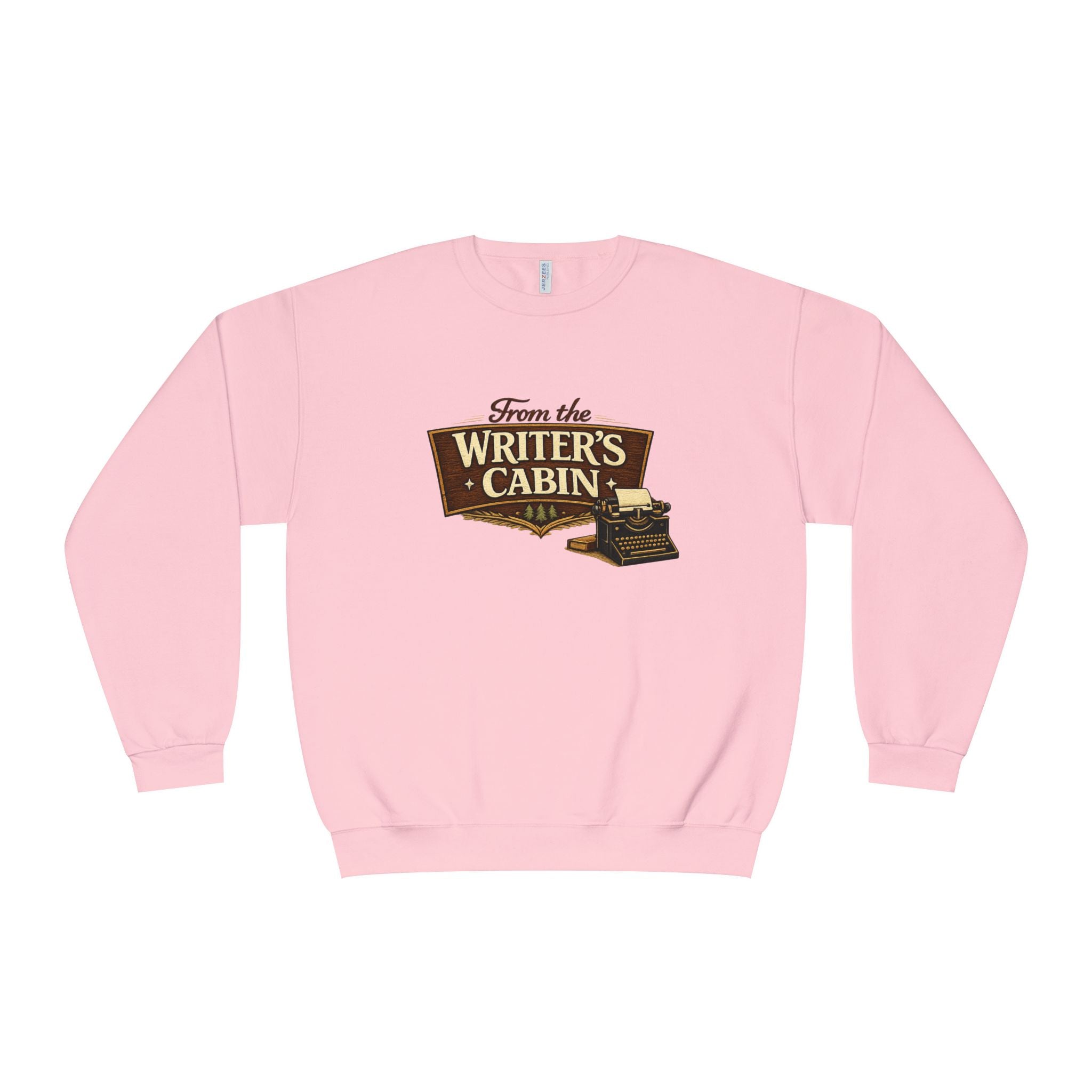 Writer’s Cabin Crewneck Sweatshirt - “From the Writer’s Cabin” Vintage Typewriter Design