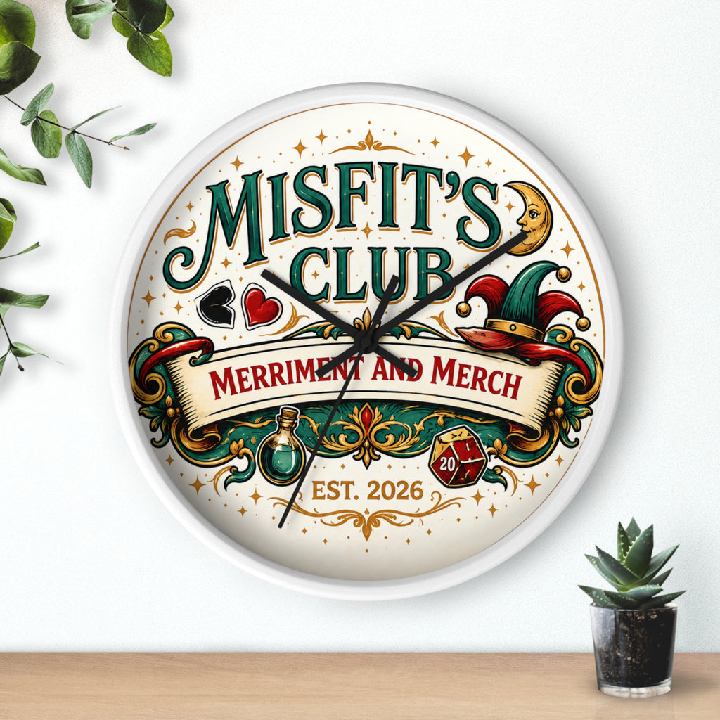 Misfit's Club 10" Decorative Wall Clock