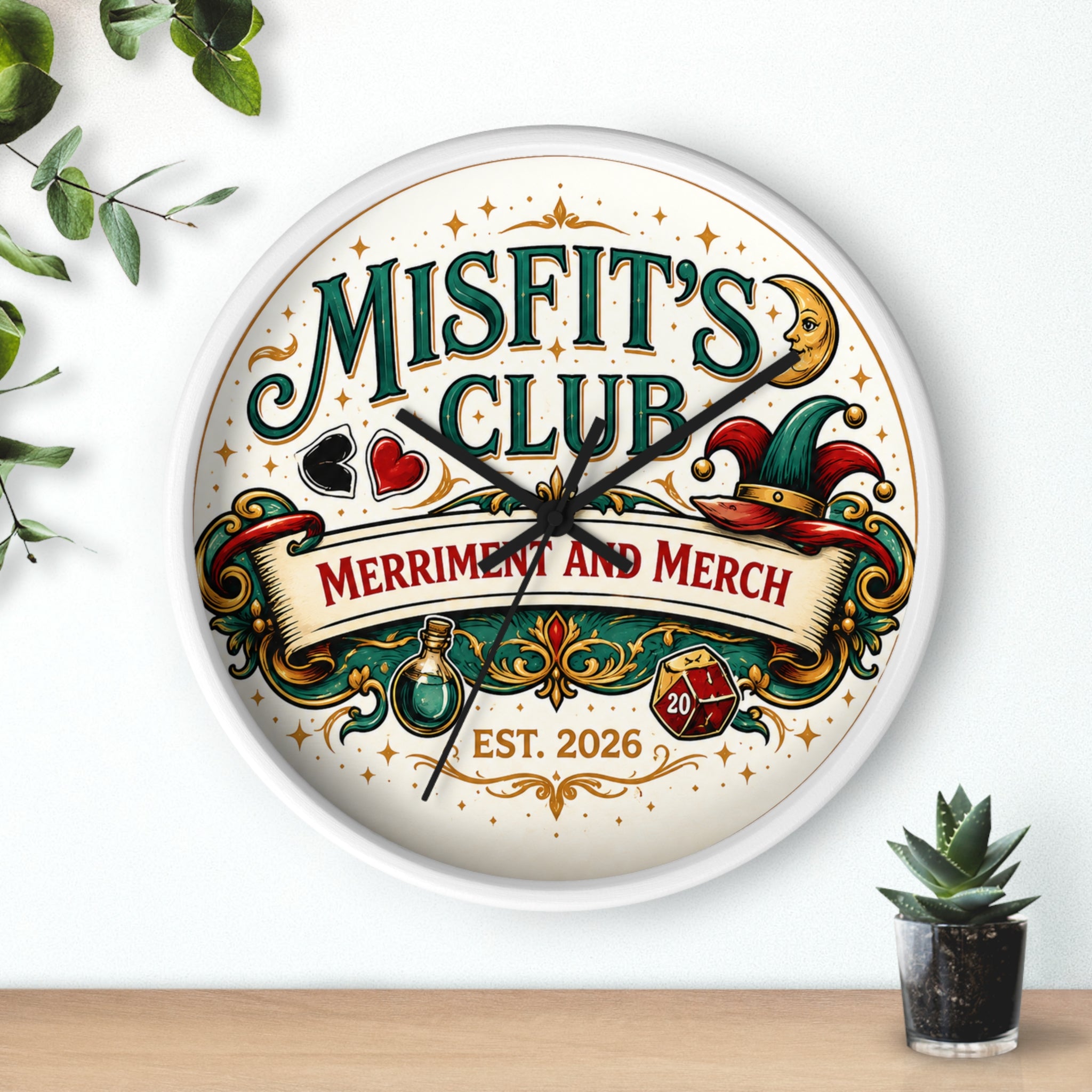 Misfit's Club 10" Decorative Wall Clock