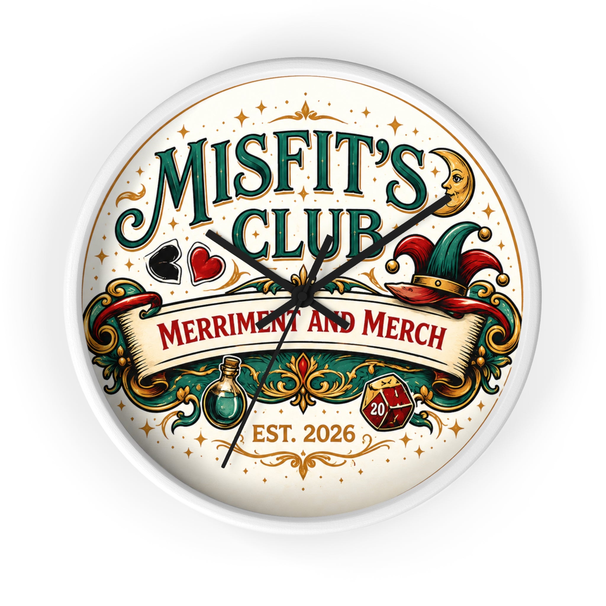 Misfit's Club 10" Decorative Wall Clock