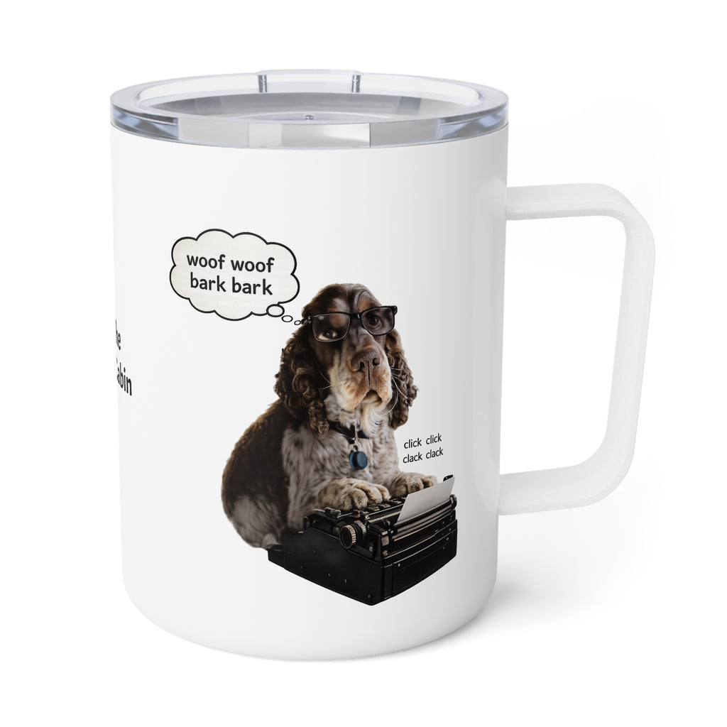From The Writer's Cabin Georgie the Typist 10oz Insulated Coffee Mug