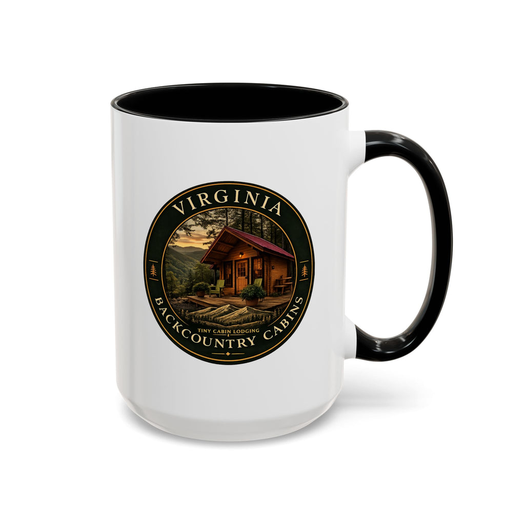 Virginia Backcountry Cabins Accent Coffee Mug — Rustic Cabin Coffee Cup (11/15oz)