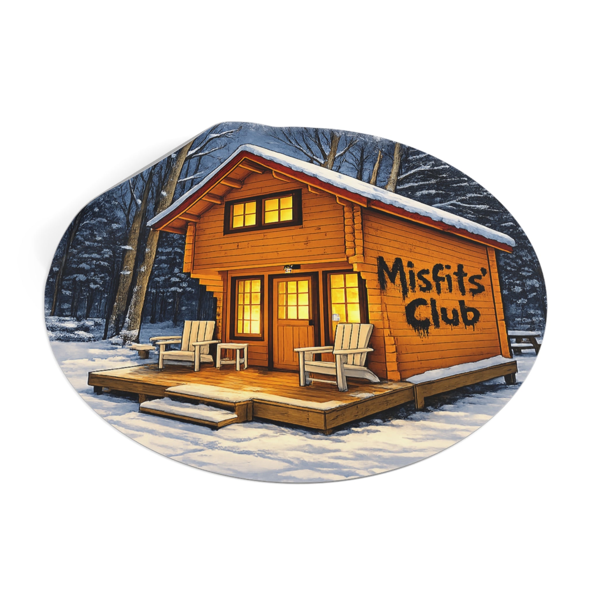 Misfits' Club 3" or 4" Round Vinyl Sticker