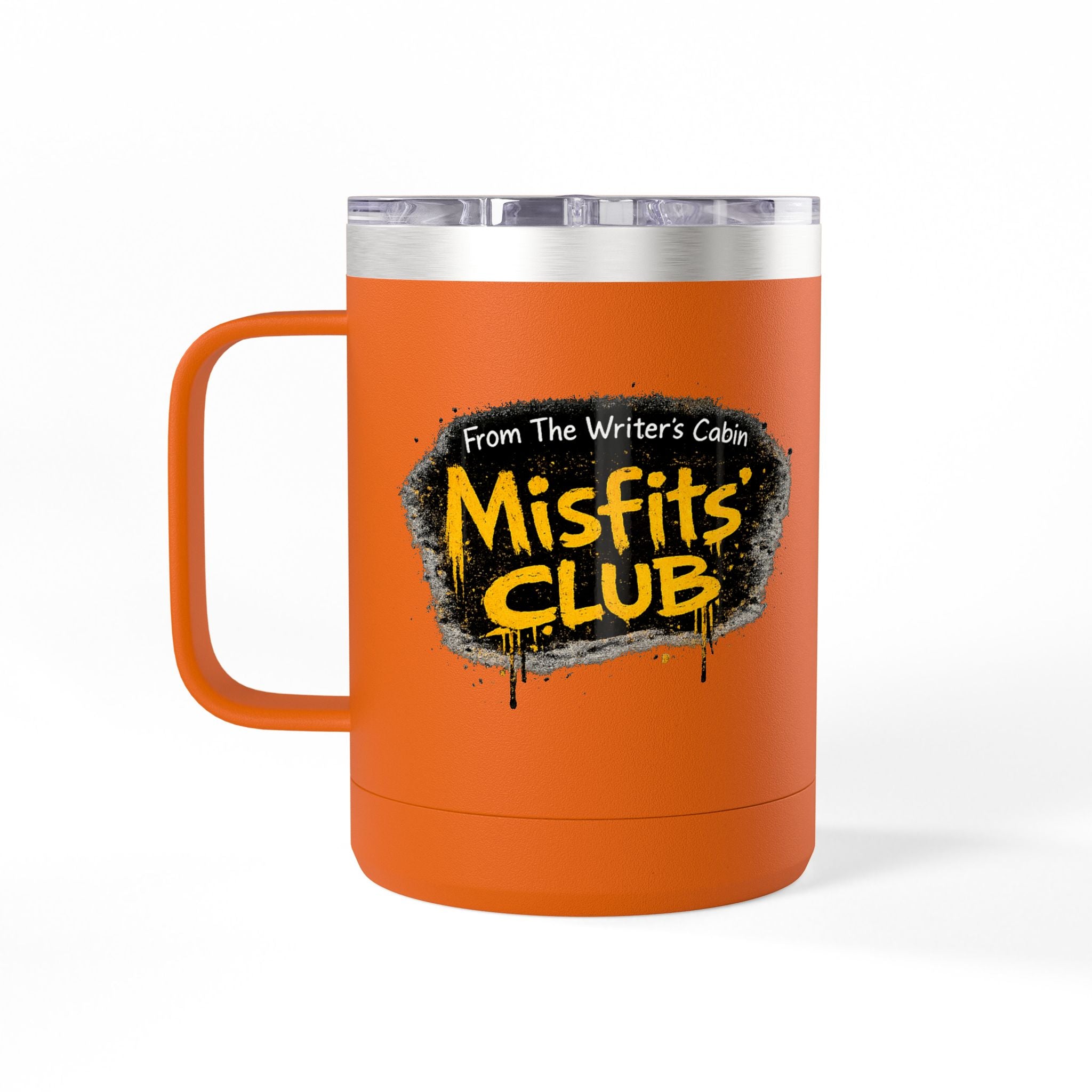 Misfits' Club 15oz Tumbler Mug — 'From The Writer's Cabin' Insulated Coffee Cup