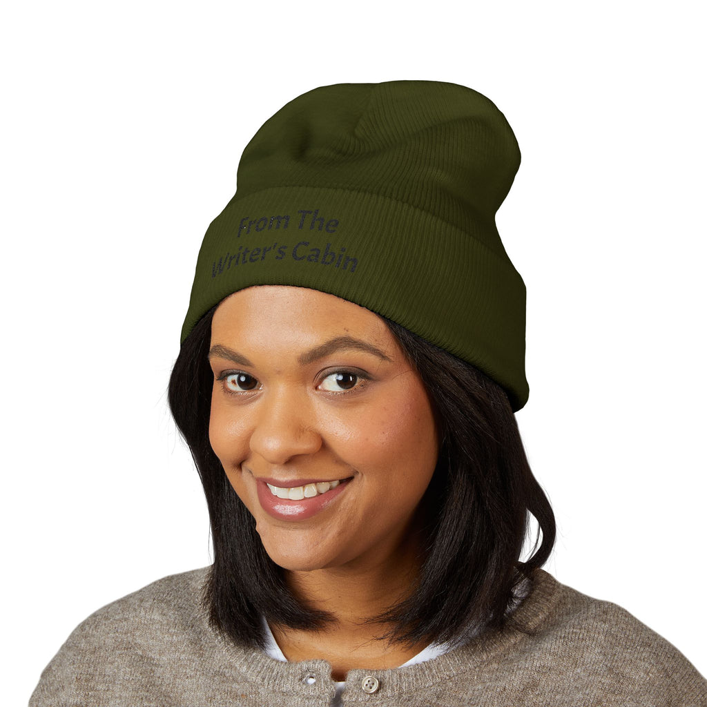 Embroidered From The Writer's Cabin Beanie
