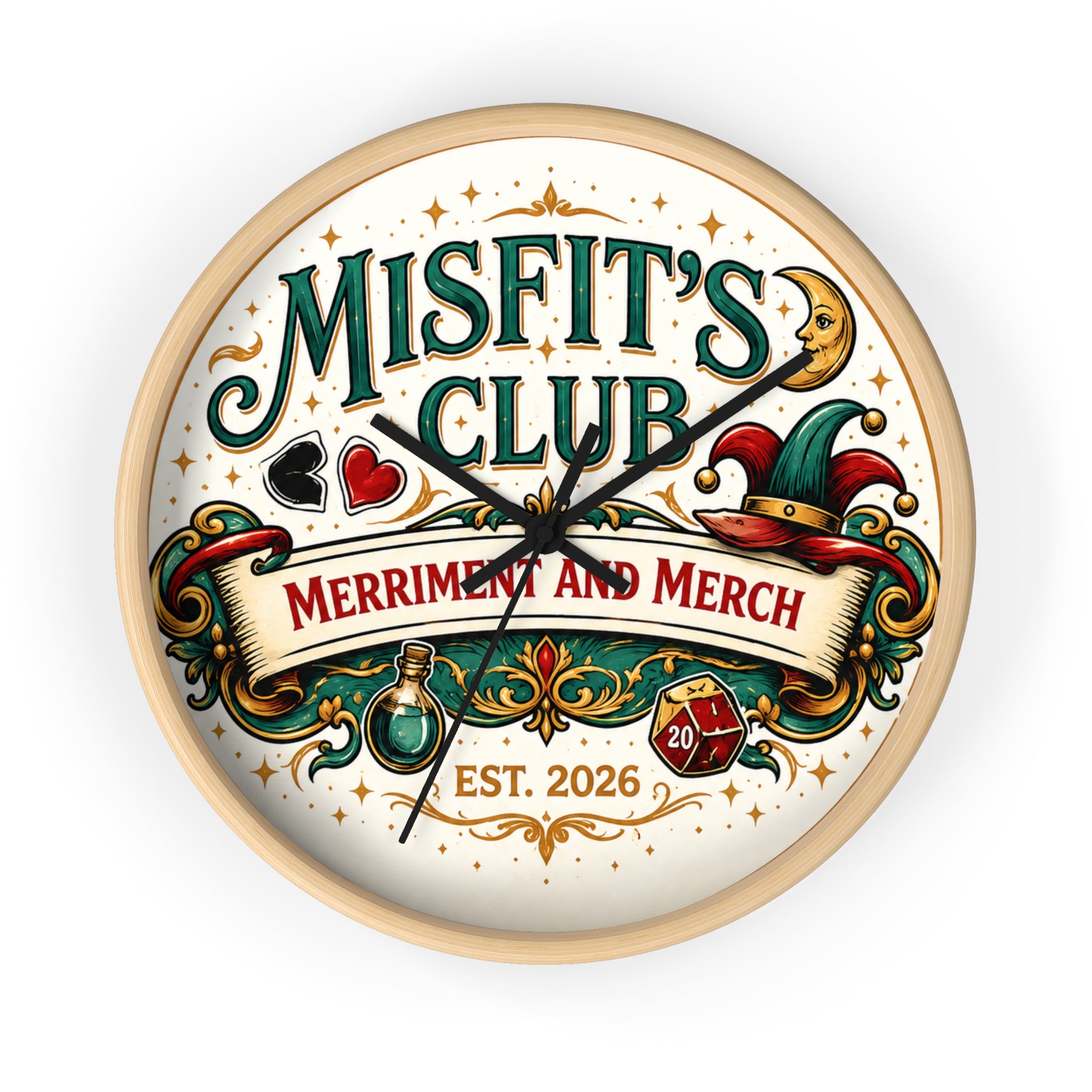 Misfit's Club 10" Decorative Wall Clock